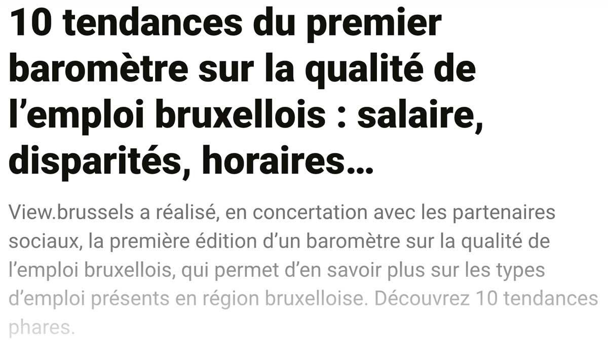 Extrait de presse, La Capitale : "Le télétravail est plus répandu à Bruxelles qu’en Flandre et en Wallonie"
