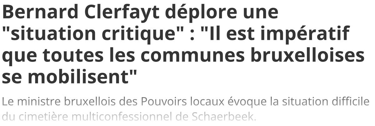 Extrait de presse, La Dernière Heure : "Bernard Clerfayt déplore une "situation critique" : "Il est impératif que toutes les communes bruxelloises se mobilisent".